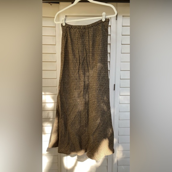 FLAX by Jeanne Engelhart 100% Linen Woven Maxi Skirt Size S - Picture 2 of 6